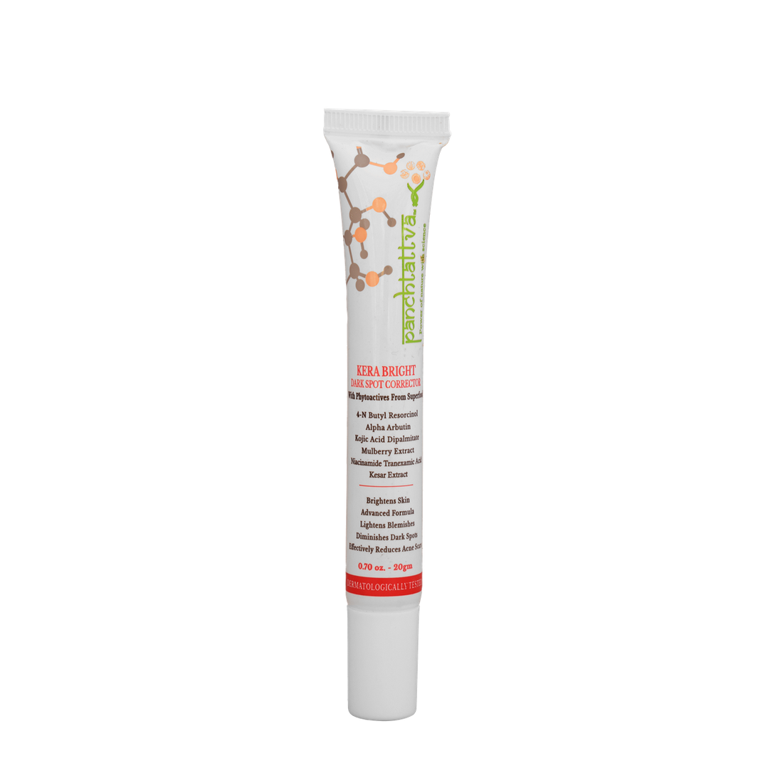 Panchtattva Kera Bright Dark Spot Corrector: Diminishes Dark Spots, Lightens Blemishes, Reduces Acne Scars, Reduces Discolouration, Dermatologically Tested, Evens out Skin Tone, Paraben Free My Store
