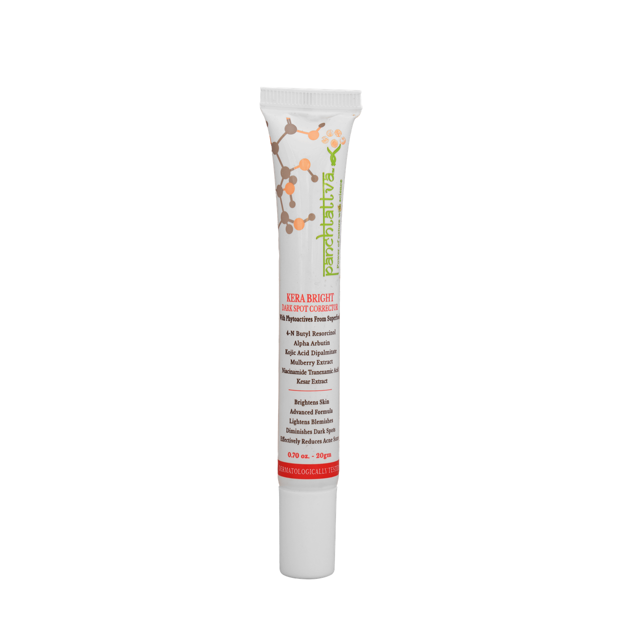 Panchtattva Kera Bright Dark Spot Corrector: Diminishes Dark Spots, Lightens Blemishes, Reduces Acne Scars, Reduces Discolouration, Dermatologically Tested, Evens out Skin Tone, Paraben Free My Store