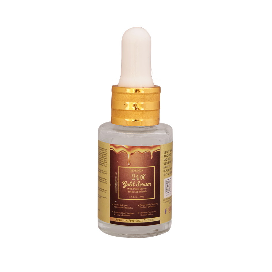 Panchtattva Moringa 24K Gold Serum: Reduces Dark Spots, Pigmentation & Blemishes, Boosts Collagen Production, Reduces Fine lines & Wrinkles, Ayurvedic, 100% Natural My Store