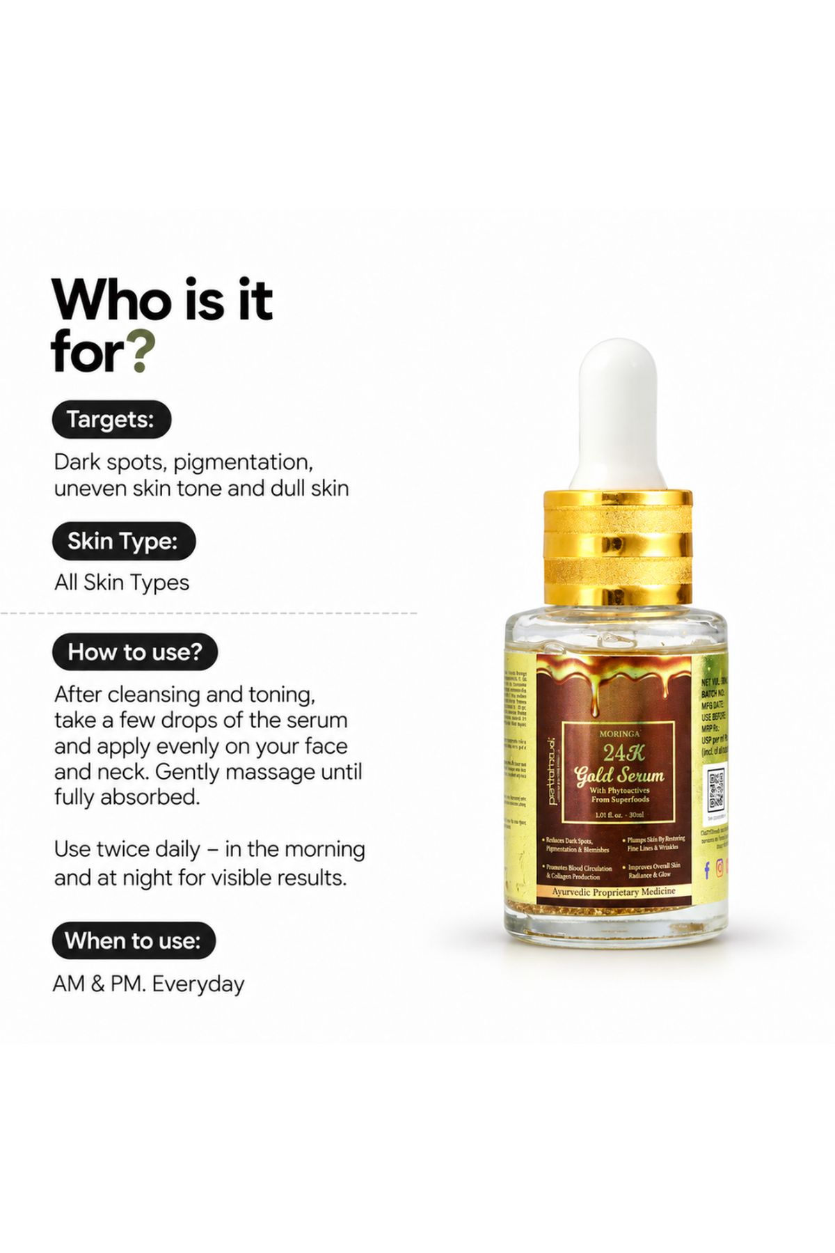 Panchtattva Moringa 24K Gold Serum My Store