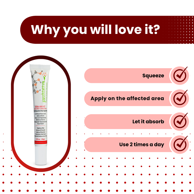 Panchtattva Kera Bright Dark Spot Corrector: Diminishes Dark Spots, Lightens Blemishes, Reduces Acne Scars, Reduces Discolouration, Dermatologically Tested, Evens out Skin Tone, Paraben Free My Store