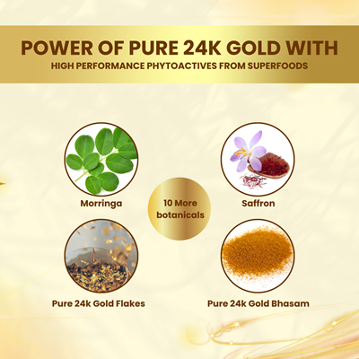 Panchtattva Moringa 24K Gold Serum: Reduces Dark Spots, Pigmentation & Blemishes, Boosts Collagen Production, Reduces Fine lines & Wrinkles, Ayurvedic, 100% Natural My Store