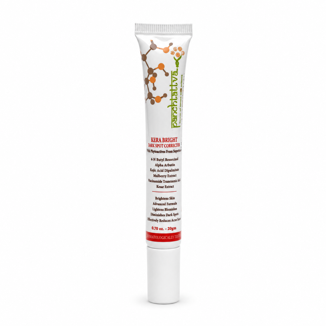 Panchtattva Kera Bright Dark Spot Corrector: Diminishes Dark Spots, Lightens Blemishes, Reduces Acne Scars, Reduces Discolouration, Dermatologically Tested, Evens out Skin Tone, Paraben Free My Store