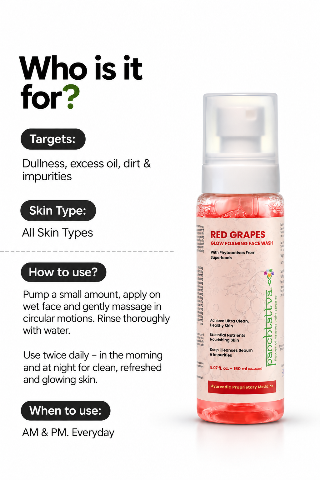 Red Grapes Glow Foaming Face Wash My Store