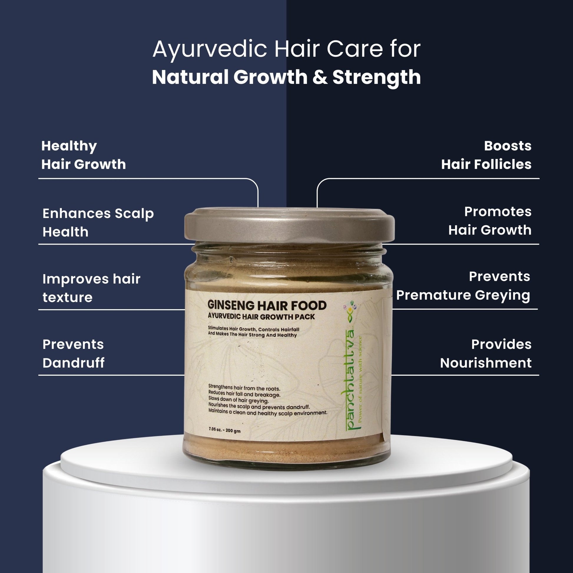 Ginseng Hair Food Ayurvedic Hair Growth Pack - panchtattvashop