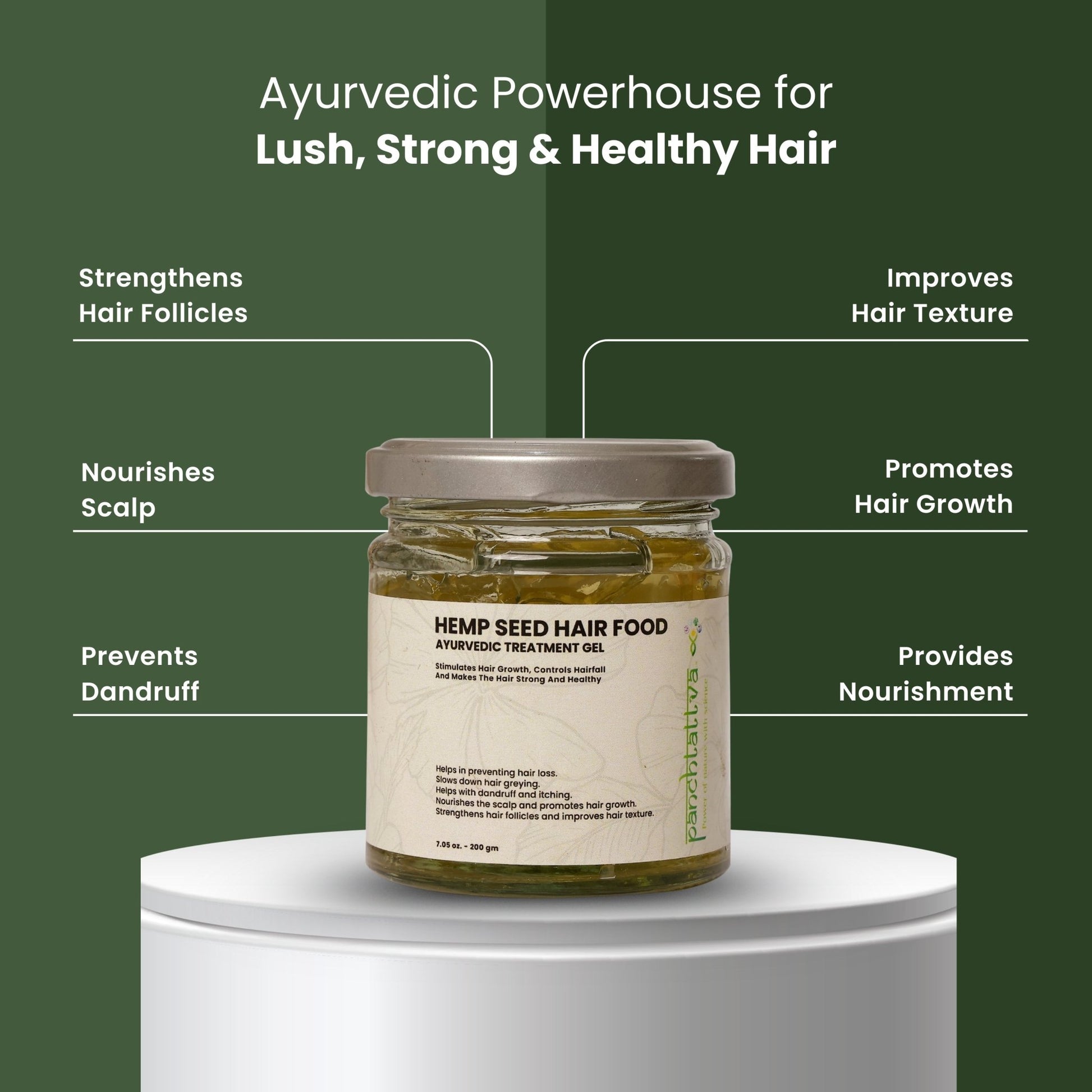 Hemp Seed Hair Food Ayurvedic Treatment Gel - panchtattvashop