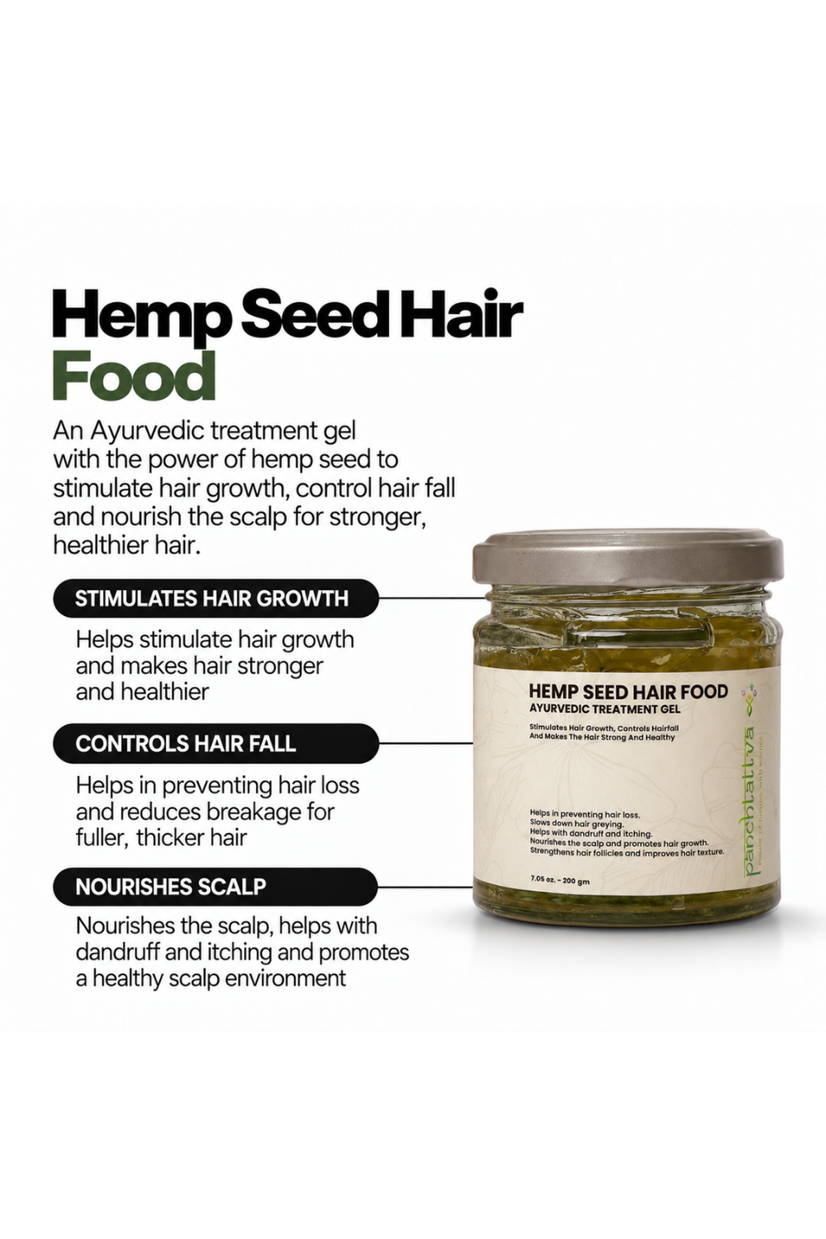 Hemp Seed Hair Food Ayurvedic Treatment Gel My Store