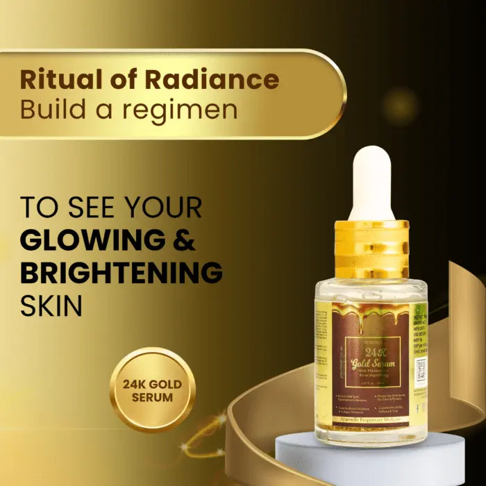 Panchtattva Moringa 24K Gold Serum: Reduces Dark Spots, Pigmentation & Blemishes, Boosts Collagen Production, Reduces Fine lines & Wrinkles, Ayurvedic, 100% Natural - panchtattvashop