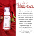 Panchtattva Red Grapes Glow Foaming Face Wash 150ML: 100% Natural, Deep Cleansing Formula for Clean & Healthy Skin, With Vitamin C, With Essential Nutrients for Brighter Glow, For All Skin Types - panchtattvashop