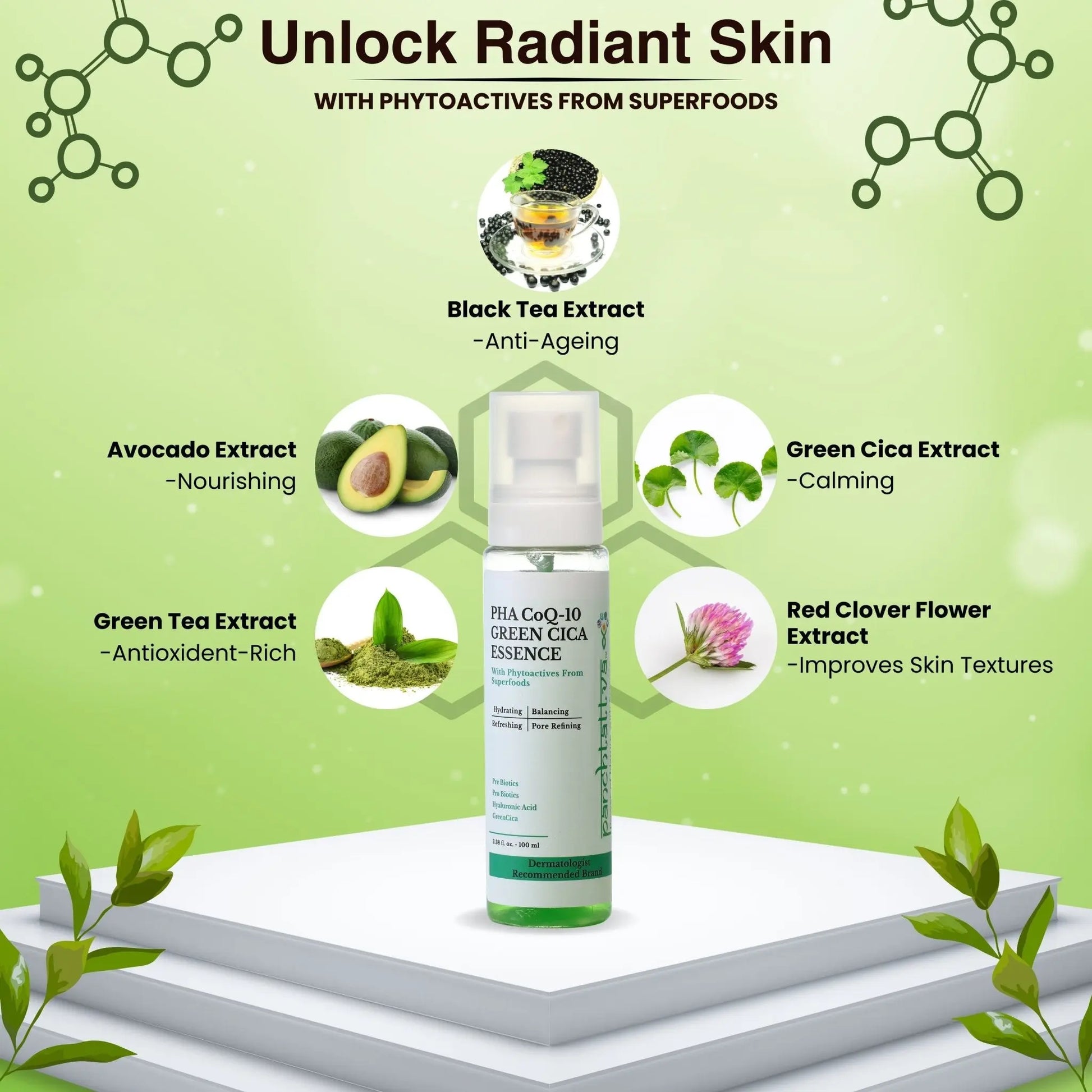 PHA CoQ - 10 Green Cica Essence - panchtattvashop